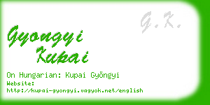 gyongyi kupai business card