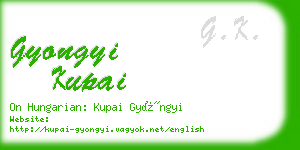 gyongyi kupai business card